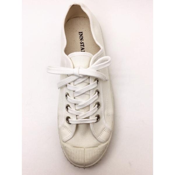 インスタント/INN-STANT キャンバススニーカー white(white+gum sole) UNISEX バルカナイズ製法 メンズ＆レディース｜creation-shoes｜02