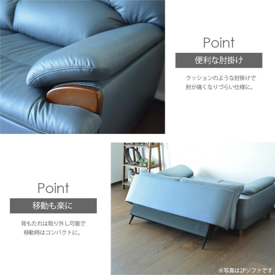3人掛け ソファー SOFA ブラウン ダークグレー ファブリックレザー