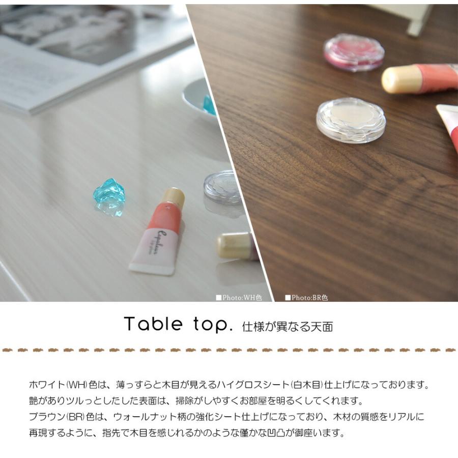 ドレッサー スツール付 鏡 鏡台 ミラー 鏡台 椅子付き 化粧台 スツール付き メイク台 鏡 鏡面 幅90cm ワークデスク コンセント お洒落_6
