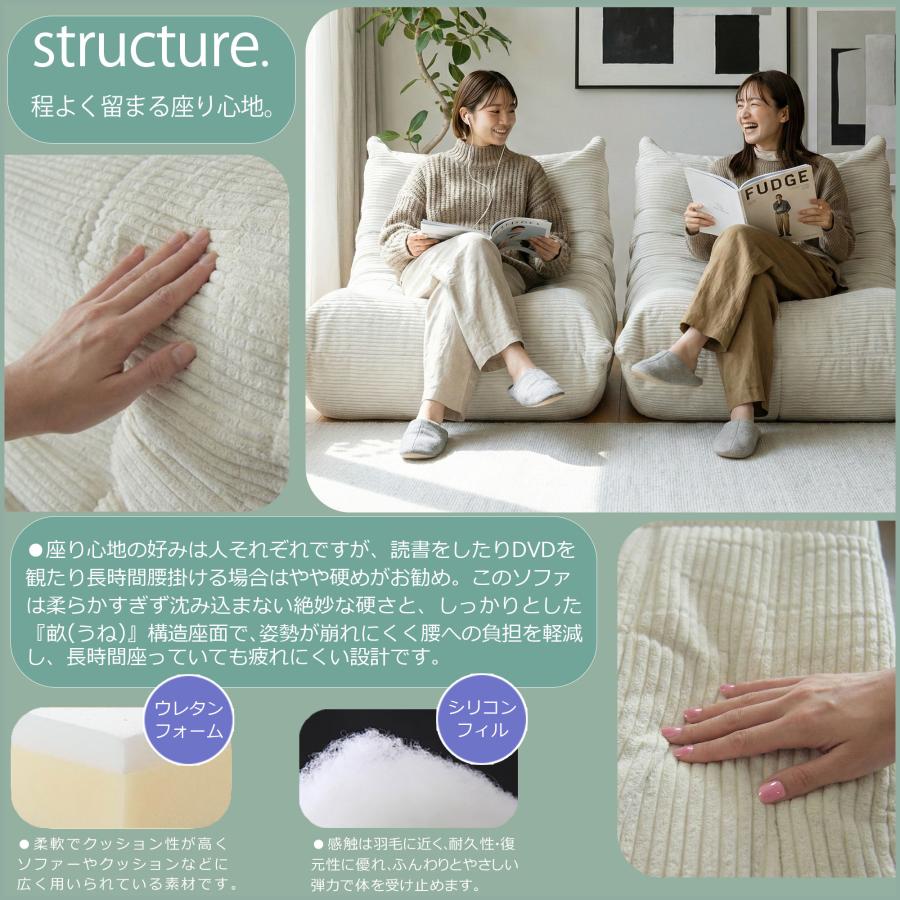 ソファ ソファー 圧縮 布張り 1人ファブリック モコモコ ふかふか 1人