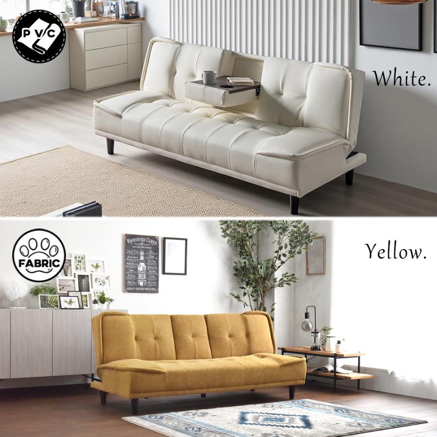 ソファベッド 180cm 3P 3人掛け エアレザー ファブリック PVC モダン