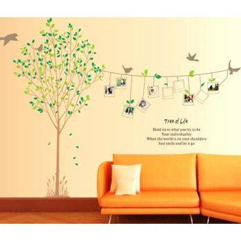 ウォールステッカー 木 鳥 フォトフレーム 写真 北欧 植物 壁紙シール ウォールシール はがせる おしゃれ 壁飾り 模様換え Ws Ay215 Creative Style 通販 Yahoo ショッピング