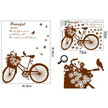 ウォールステッカー 花 ロマンチック自転車 北欧 壁紙シール ウォールシール はがせる 植物 おしゃれ 壁飾り 模様換え Ws Ay7021 Creative Style 通販 Yahoo ショッピング