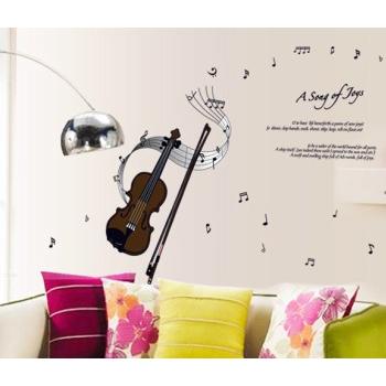 ウォールステッカー バイオリンと音符 北欧 モダン おしゃれ 壁シール ウォールシール インテリアシール はがせる 模様替え 壁飾り 壁装飾 Ws Ay7180 Creative Style 通販 Yahoo ショッピング