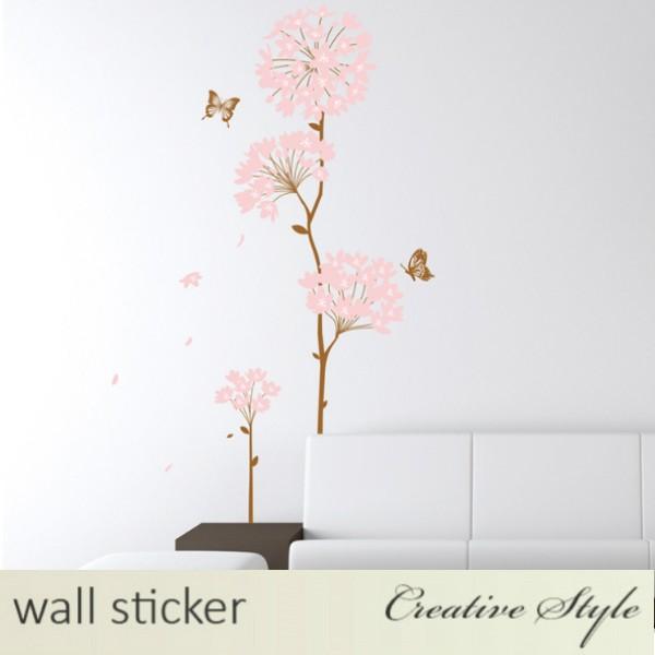 新作続 ウォールステッカー ピンク フラワー 木 植物 花 北欧 壁シール ウォールシール はがせる おしゃれ 壁飾り 壁装飾 模様替え Supplystudies Com