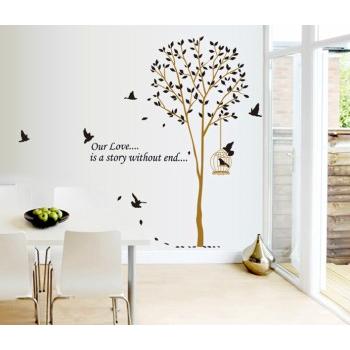 ウォールステッカー 木 花 おしゃれ 北欧 インテリアシール 猫 海 窓