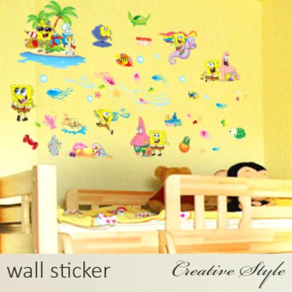 ウォールステッカー 子供部屋 スポンジボブ かわいい ウォールシール インテリアシール はがせる ディズニー Ws Df9909 Creative Style 通販 Yahoo ショッピング