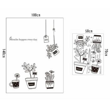 ウォールステッカー 北欧 木 植物  植木鉢 モダン おしゃれ 壁紙シール ウォールシール はがせる｜creative-style｜05