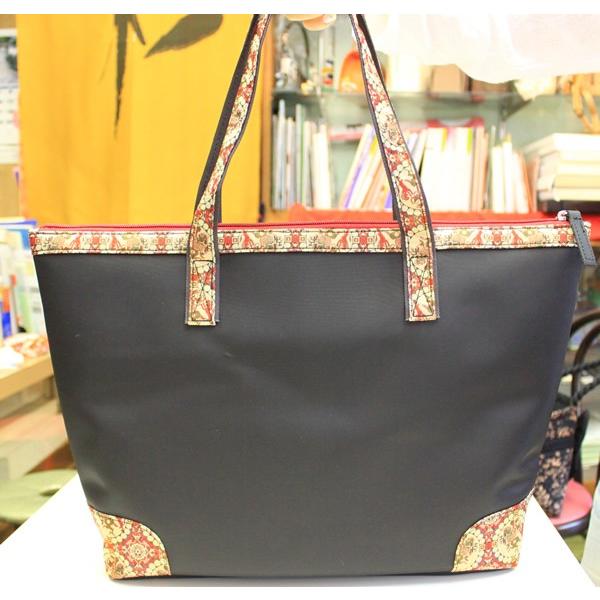 【送料無料】京華紋　トートバッグ　正絹　ブラック　黒　日本製　和服【※北海道・沖縄県・離島は別途送料必要】 |  | 02