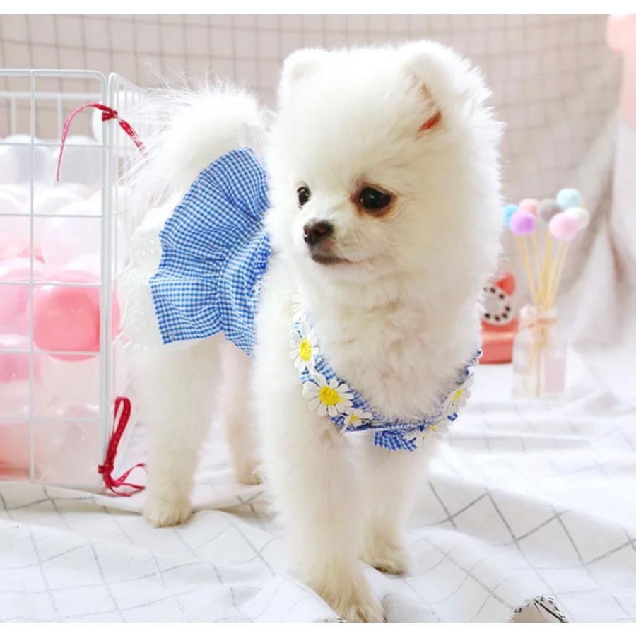 犬 服 ワンピース キャミソール おしゃれ かわいい フリル 夏服 夏用
