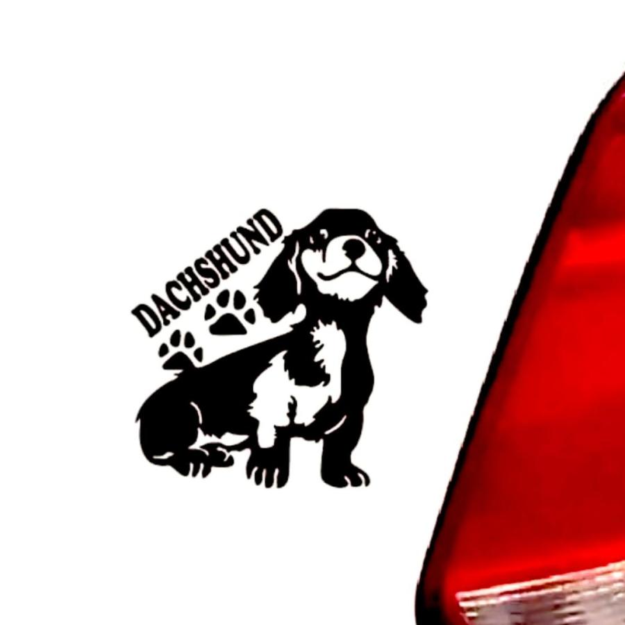 車 犬 ダックスフンド ミニチュアダックスフンド ステッカー おしゃれ