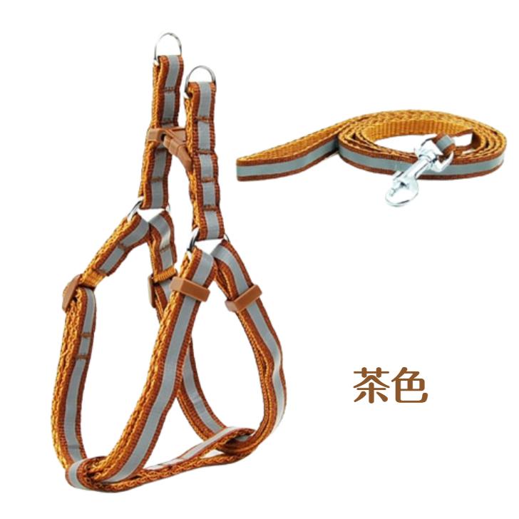 犬 ハーネス リード 犬用 夕方 夜 安心 蛍光 反射板 小型犬 中型犬