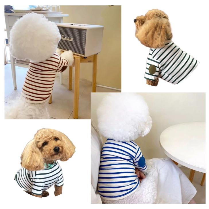 犬 服 犬服 おしゃれ かわいい ストライプ シャツ ボーダー ハイネック