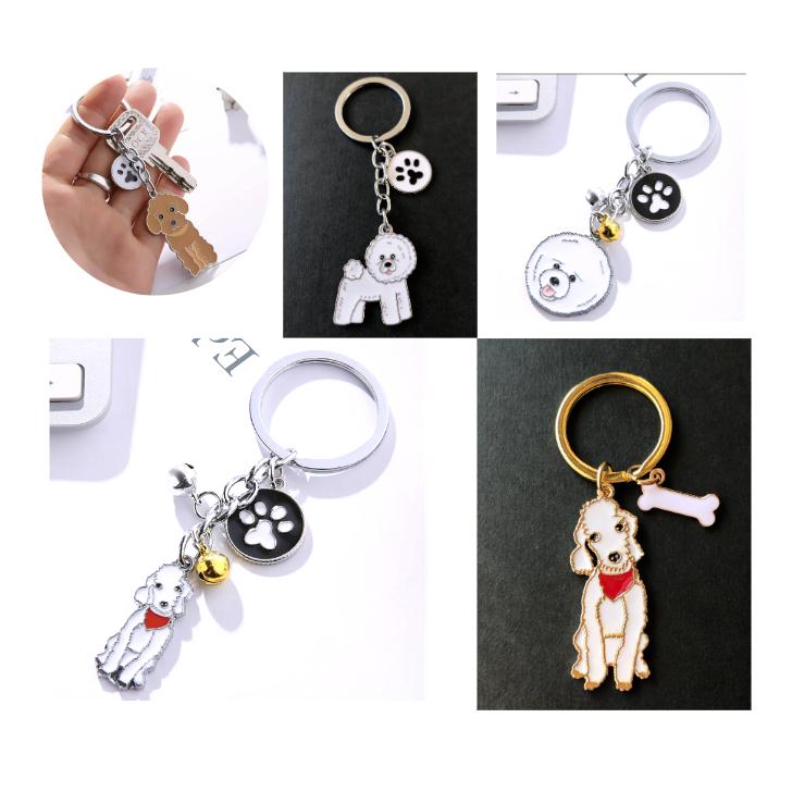 犬 いぬ ビションフリーゼ トイプードル キーホルダー チャーム バック