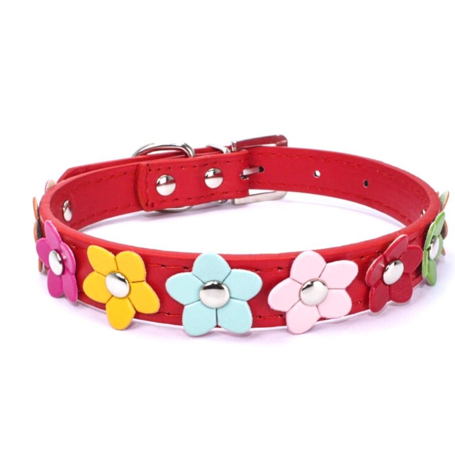 犬 首輪 リードセット 犬首輪 花 小型犬 おしゃれ かわいい 犬用