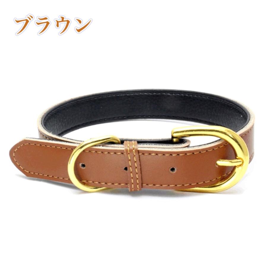 鹿革製品、犬用レザー首輪 黒と黄色 ゴールドバックル【小型犬様】 鹿