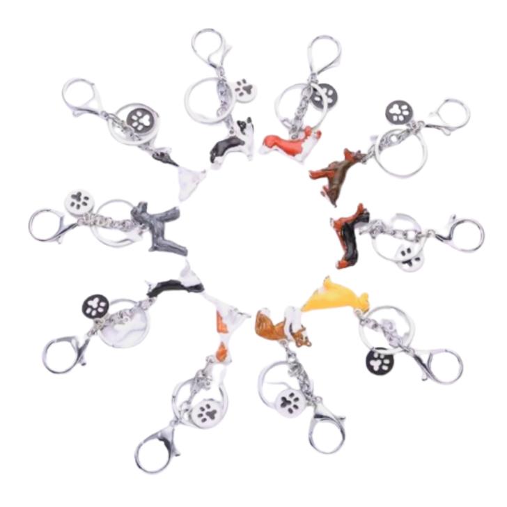 シベリアンハスキー 犬 キーホルダー チャーム キーリング かわいい