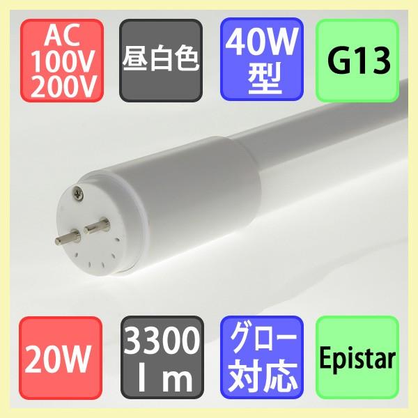 LED蛍光灯 直管型 40Wタイプ 特殊反射板を搭載して3300lmの高輝度 昼
