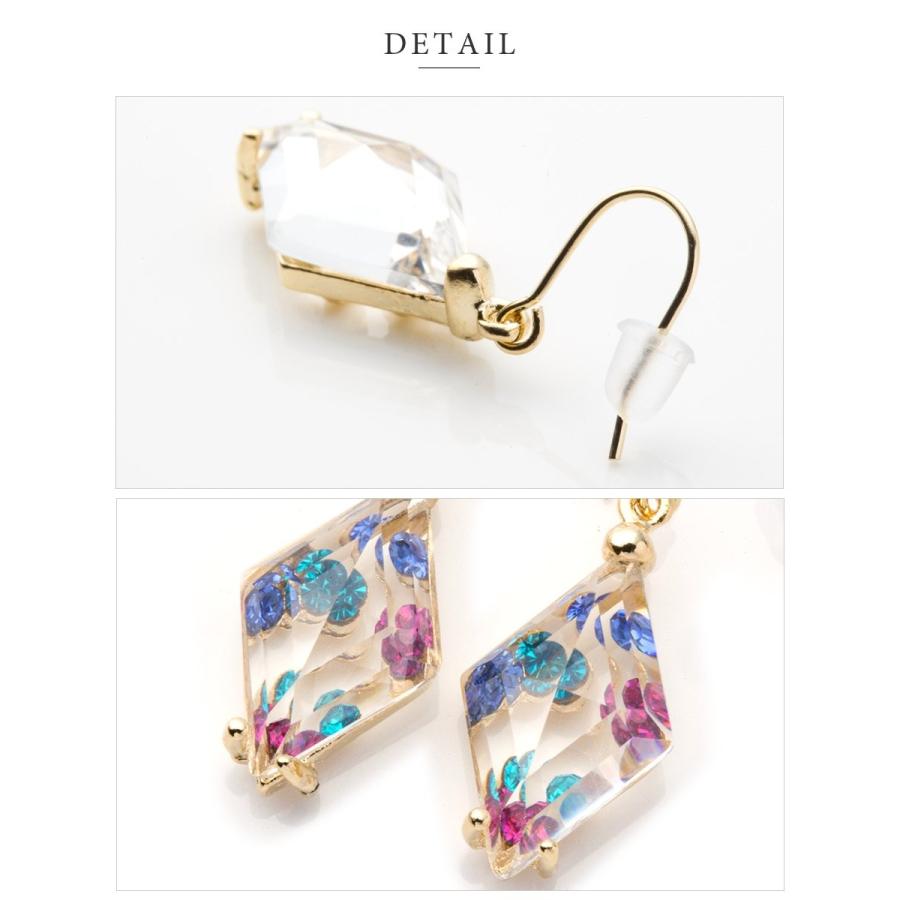 海外　大人気　新品　未使用　レディース ピアス　大特価　送料無料　1007 Cream dot. 全8色 ピアス レディース フックピアス ひし形