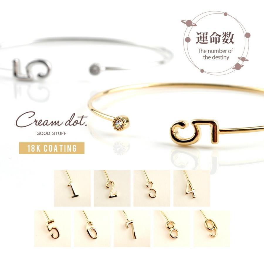 バングル 運命数 ナンバー シルバー ゴールド メタル レディース エタニティ 重ね付け 人気 シルバー ゴールド ゆうパケットok Outlet Cream Dot 通販 Paypayモール