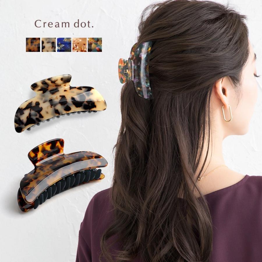 バンス バンスクリップ ヘアアレンジ べっ甲 ヘアアクセ ポニーテール 結婚式 シンプル 上品 ブランド アクセ 定形外郵便送料無料｜creeam