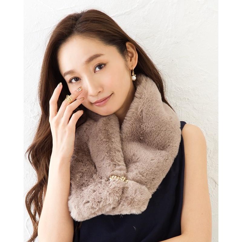Cream dot. ファー マフラー ティペット 秋 秋冬 冬 結婚式 誕生 Cream dot. ファー マフラー ティペット 秋 秋冬 冬 結婚式 誕生