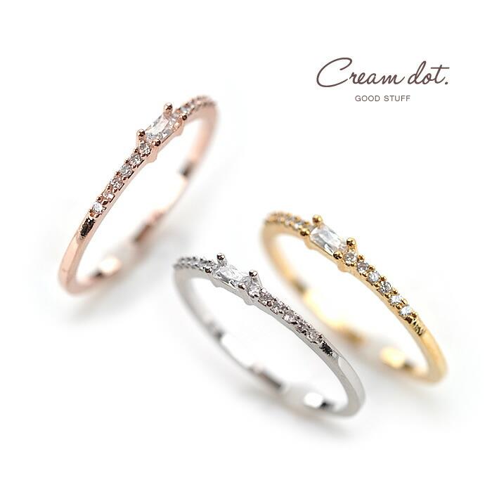 リング オープンタイプ 指輪 ビジュー 重ね付け ピンクゴールド シルバー ゴールド エレガント シンプルゆうパケットok Outlet Cream Dot 通販 Paypayモール