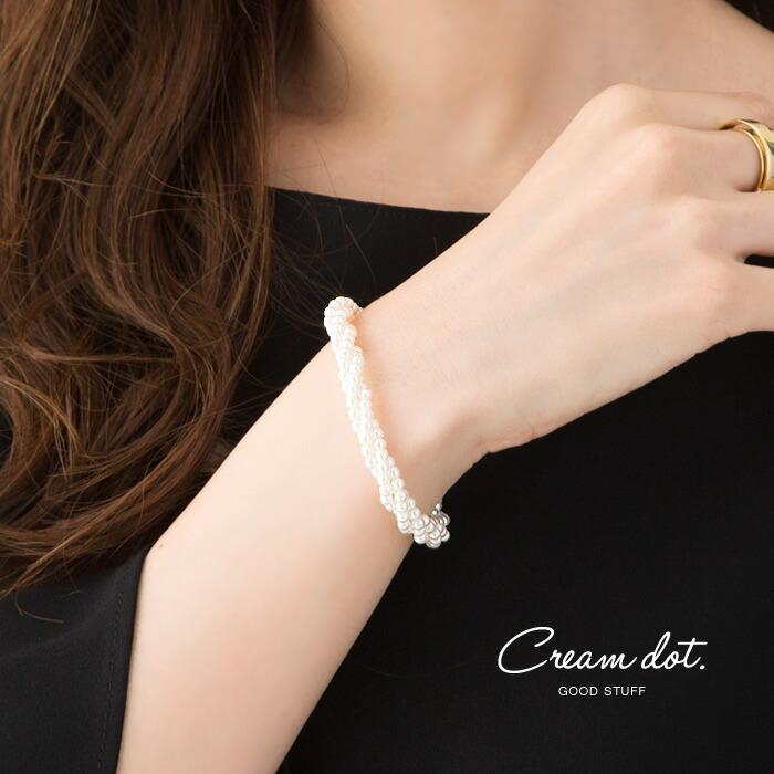 Cream dot.（クリームドット） ブレスレット レディース パール 3連
