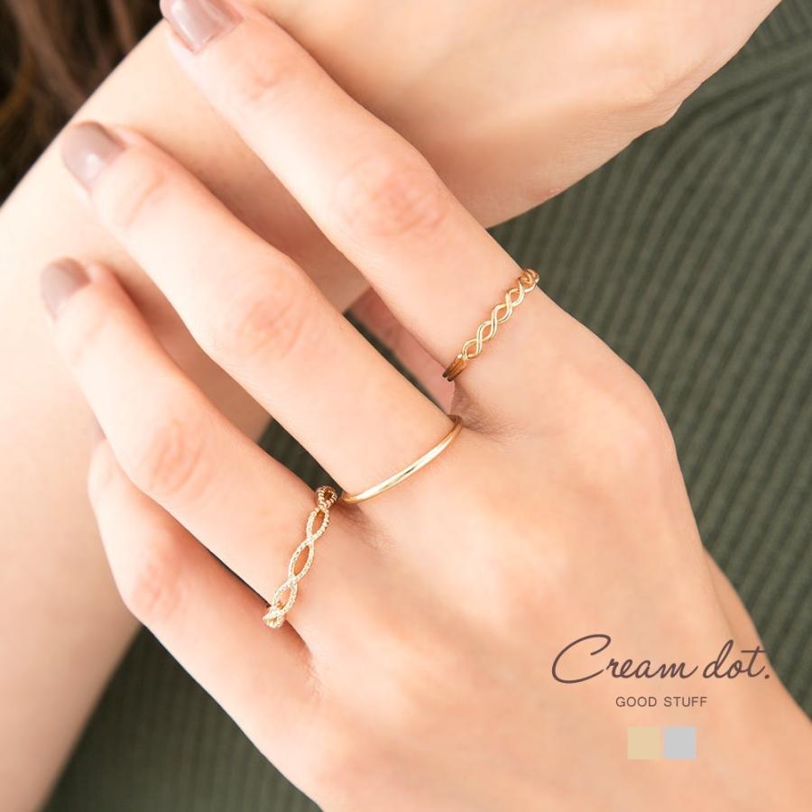 リング 指輪 金属アレルギー ニッケルフリー 重ねづけ 重ね付け 13号 ファッションリング 大人 上品 エレガント ゆうパケットok Cream Dot 通販 Paypayモール