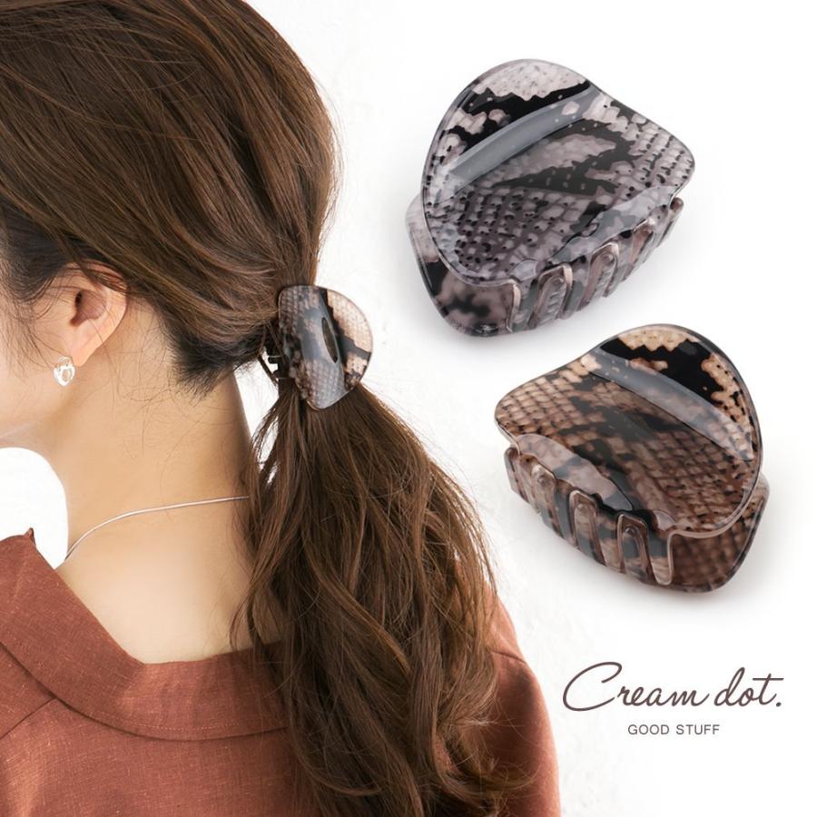 バンスクリップ ヘアクリップ 前髪 ヘアアクセサリー 可愛い グレー ブラウン ゆうパック送料無料 Cream dot. 通販