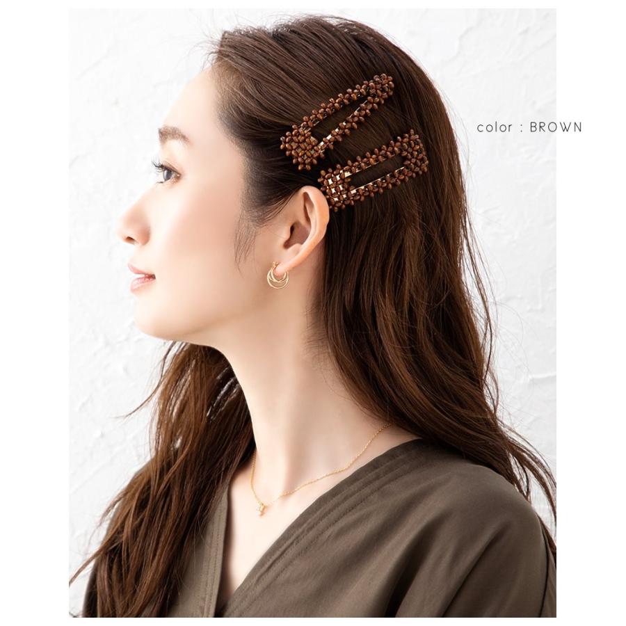 ヘアピン ヘアクリップ スリーピン ビッグヘアピン 木 大人カジュアル シンプル ブラウン キャメル ゆうパケットok Outlet Cream Dot 通販 Paypayモール