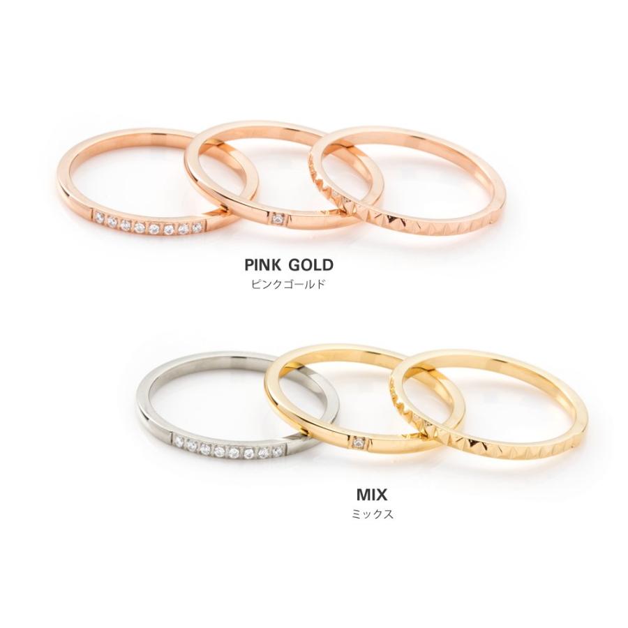 Cream dot.（クリームドット） サージカルステンレス 3点セット リング