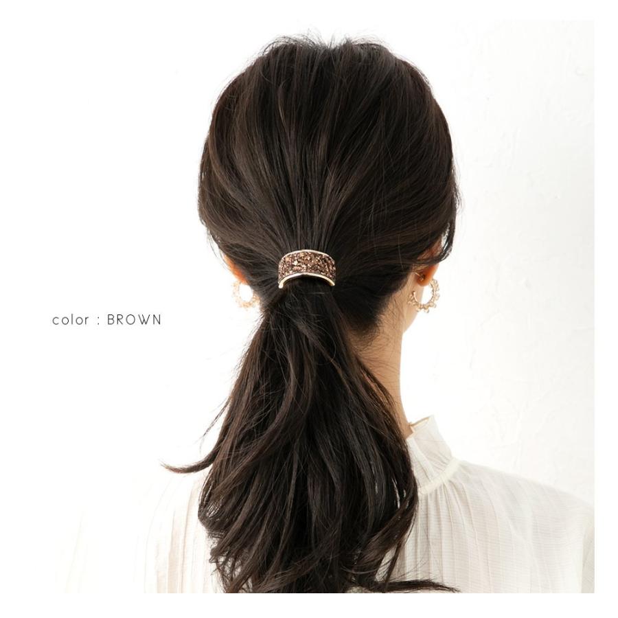 ヘアアクセサリー KAME Cream dot. ヘアゴム 大人っぽい おしゃれ ヘアアクセサリー