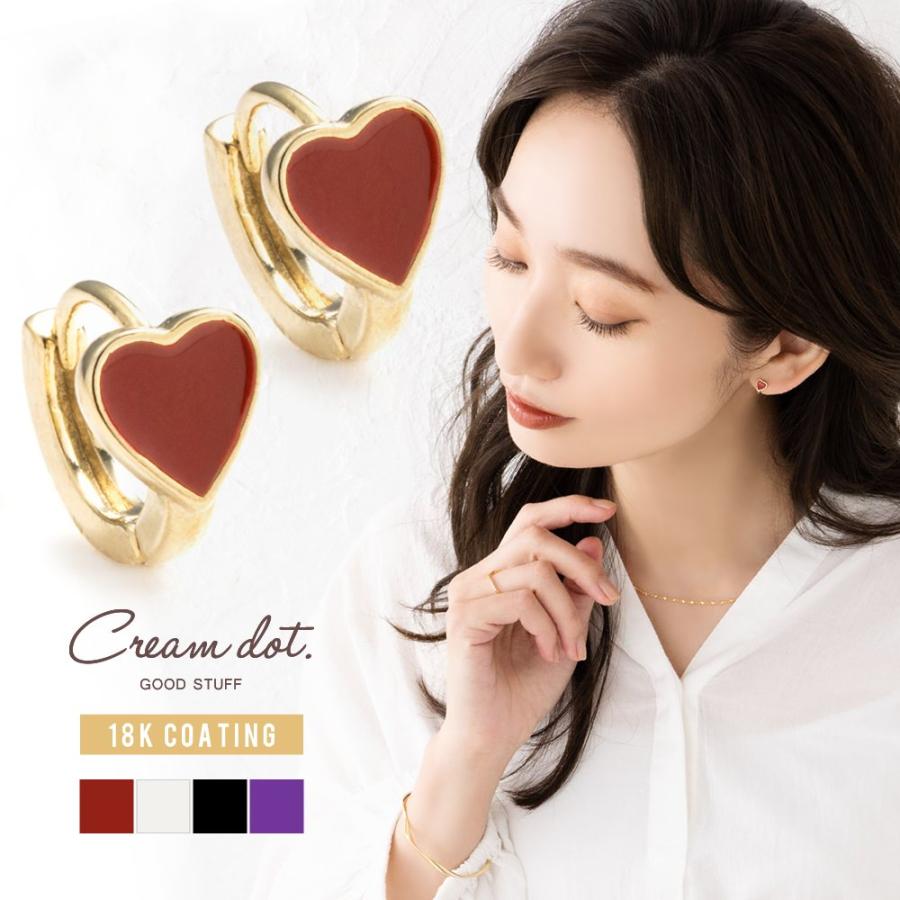 Cream dot. ピアス フープピアス 金属アレルギー ニッケルフリー