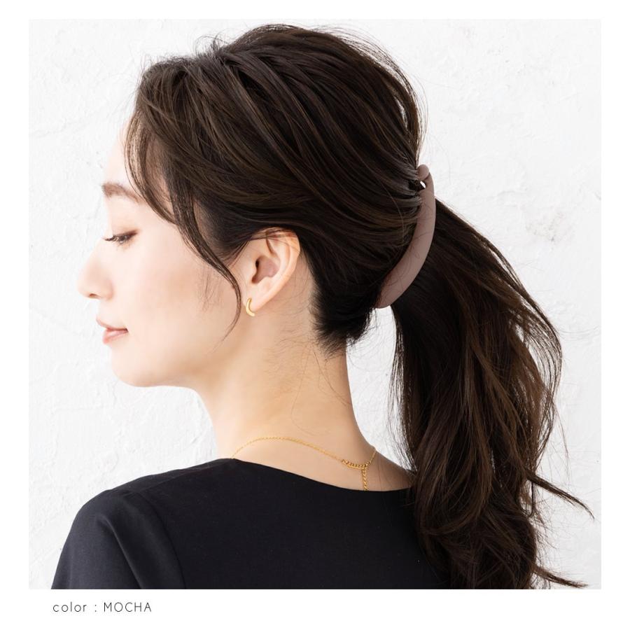 当店限定販売 バナナクリップ マット ブラウン バレッタ 韓国 髪留め ヘアクリップ