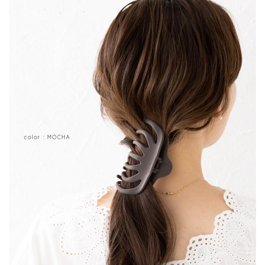 バンスクリップ ヘアクリップ 大きめ まとめ髪 マット グラデーション クラゲ オンブレカラー 定形外郵便 outlet | Cream dot. | 06