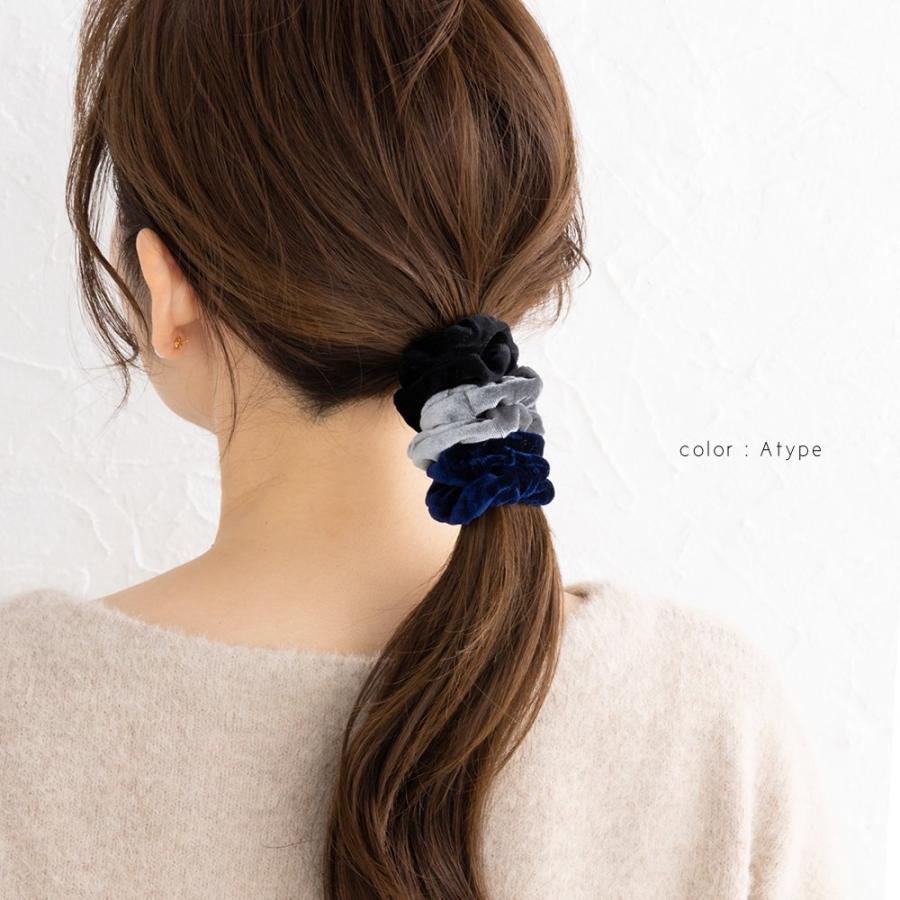 めいこ　シュシュ　２個 Cream dot. 【本日限定！2点10％OFFクーポン】3点セット ベロア