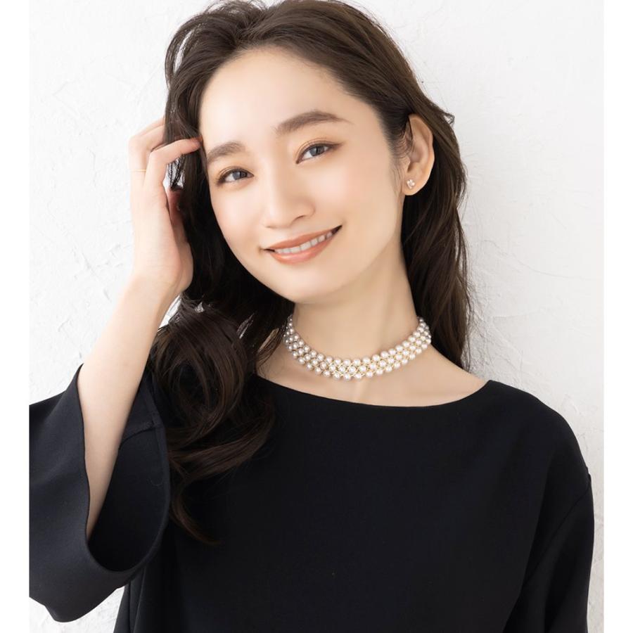 ネックレス チョーカー レディース ショート 2連 3連 2列 3列 大人 ゴールド | Cream dot. | 11