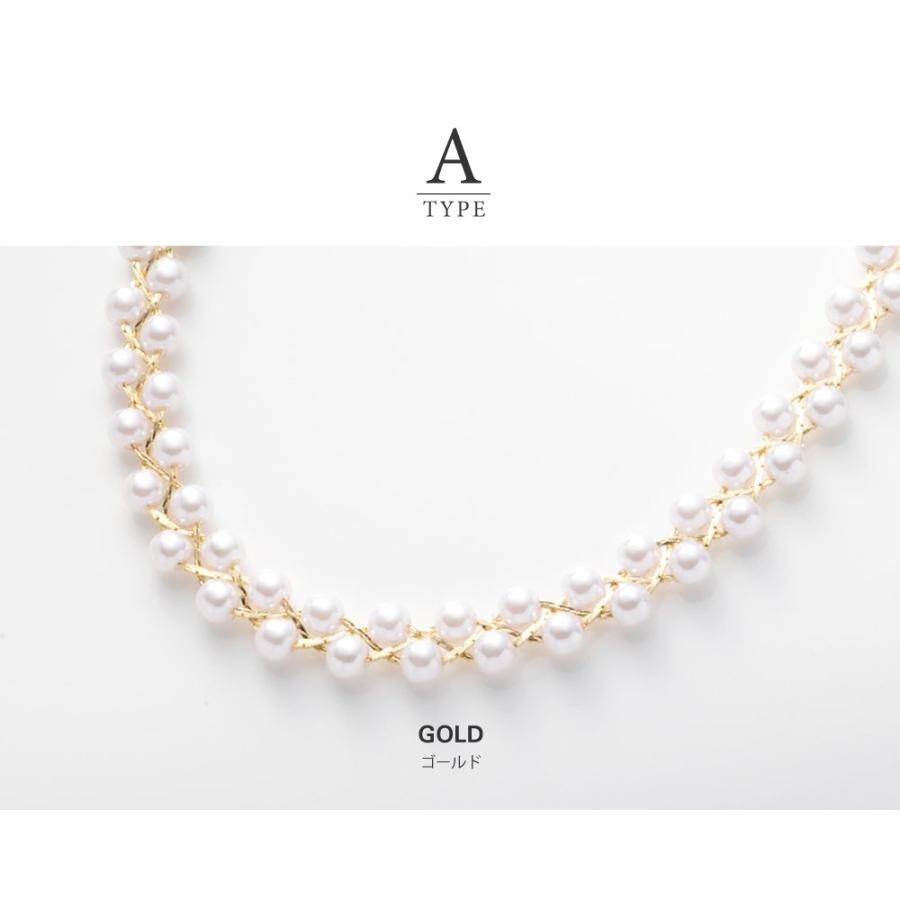ネックレス チョーカー レディース ショート 2連 3連 2列 3列 大人 ゴールド | Cream dot. | 02