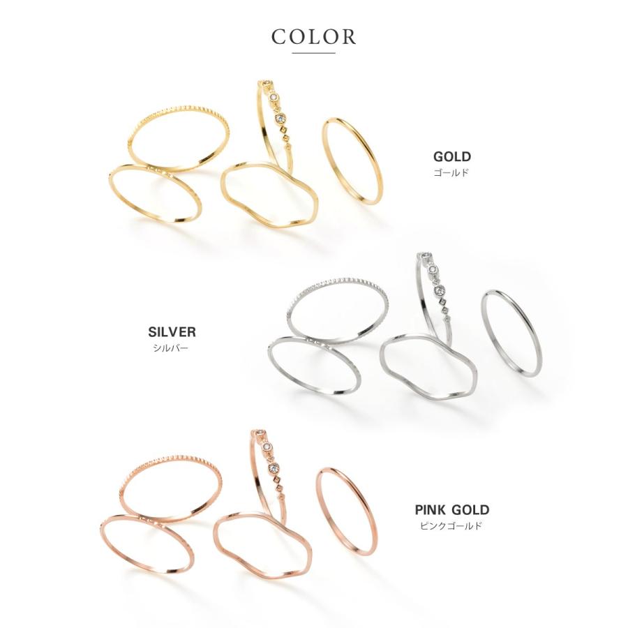 Cream dot. 5点セット リング 指輪 レディース メタル 細い Cream dot. 5点セット リング 指輪 レディース メタル 細い