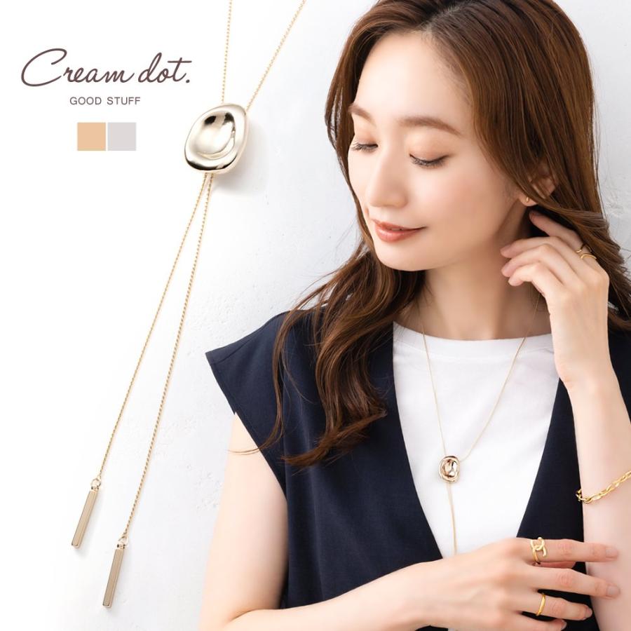 Cream dot. ネックレス タイネックレス ラリエット レディース