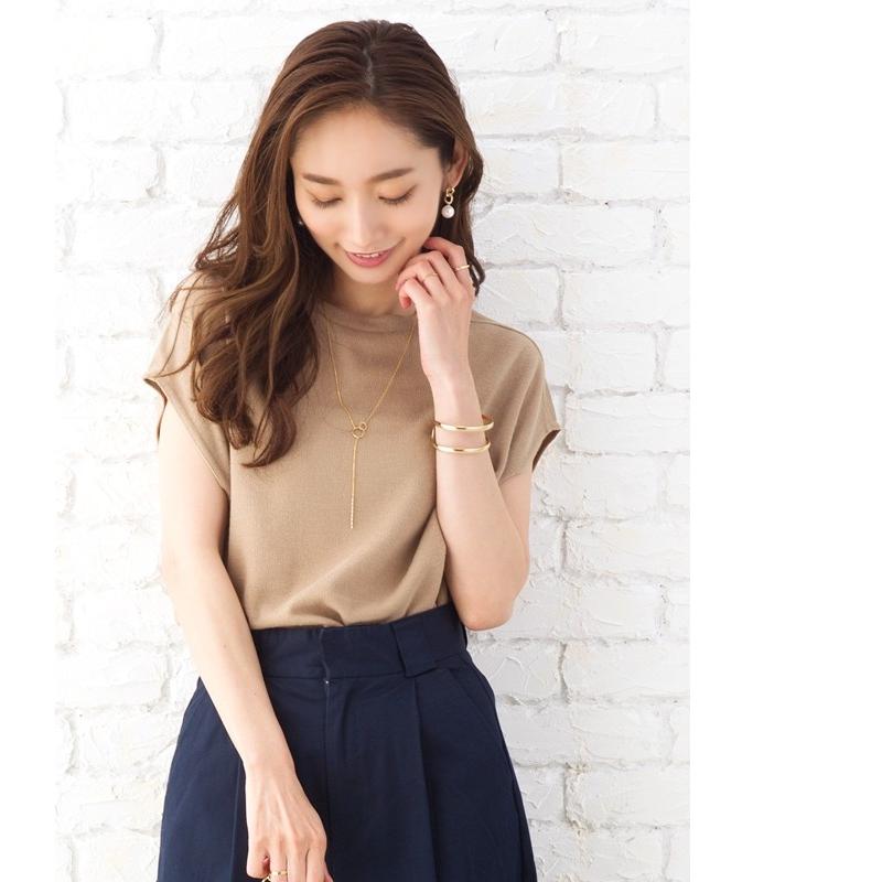 Cream dot.（クリームドット） ロングネックレス Y字 シンプル 金属