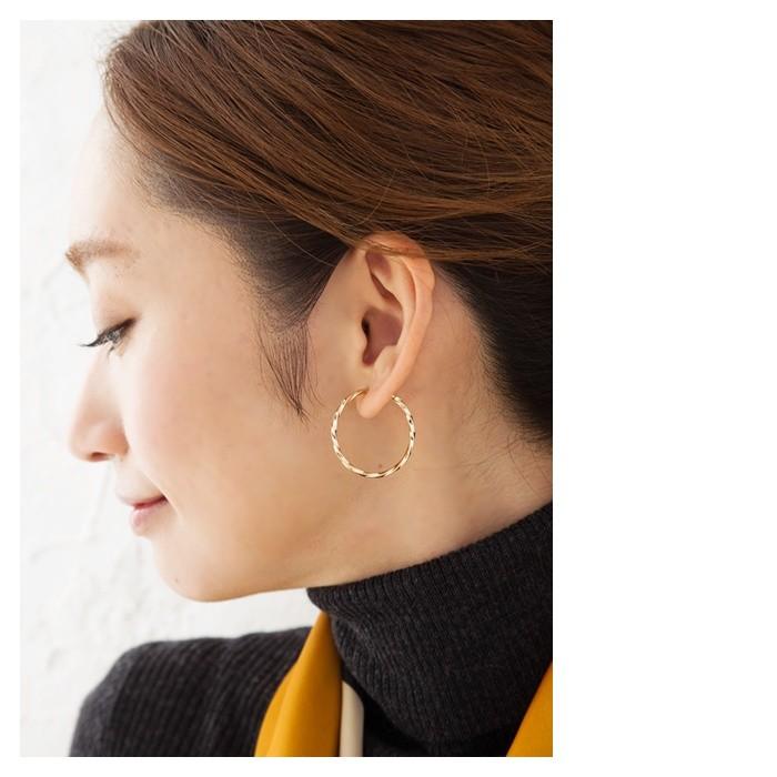 Cream dot. イヤリング 金属アレルギー 18kコーティング ツイスト 