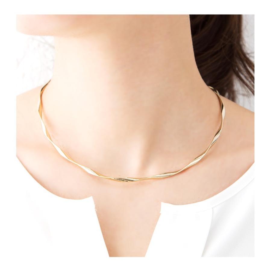 ネックレス メタル チョーカー ネックカフ シルバー デコルテ美人 シンプル 華奢 重ね付け 結婚式 お呼ばれ 上品 ゆうパケットOK outlet | Cream dot. | 06