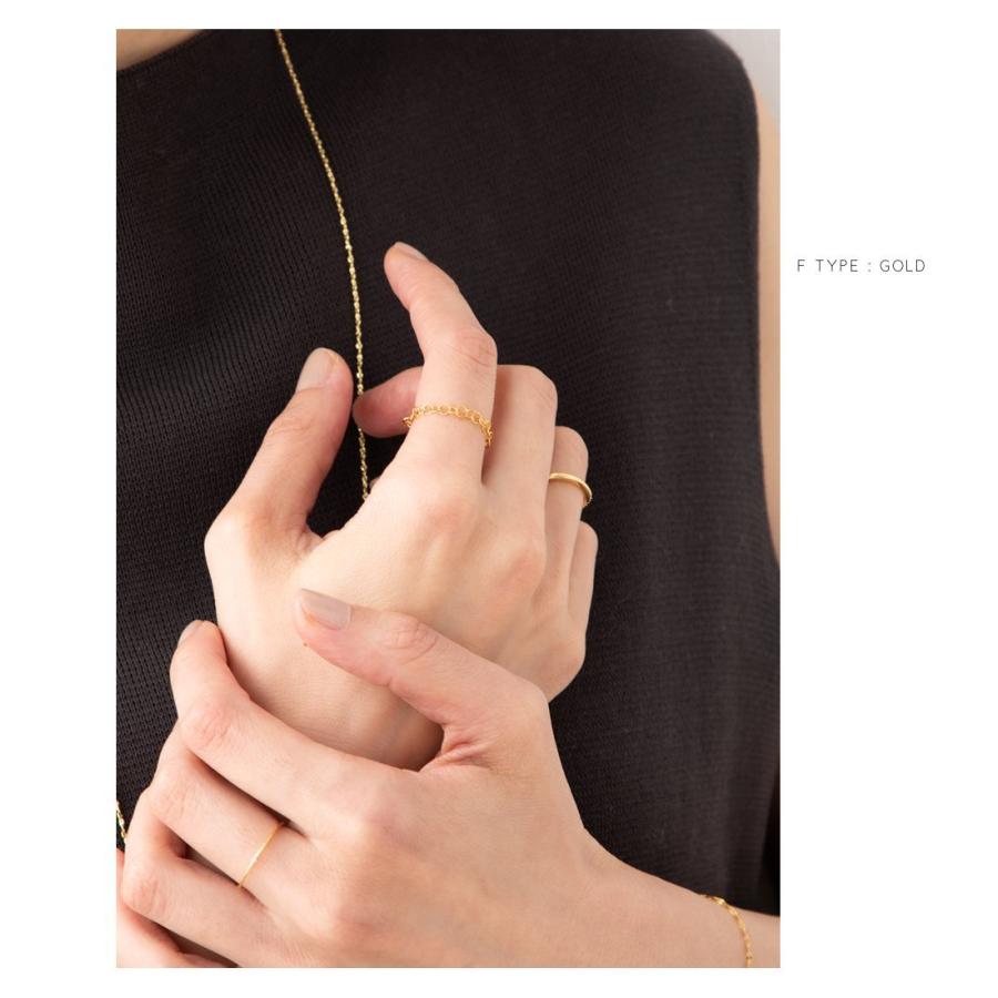 【ギフトお揃い推奨】分厚い18金+医療用金属製❤️チェーンリング　7− 25 Cream dot. 【全品送料無料⇒7月15日23：59迄】選べる6タイプ