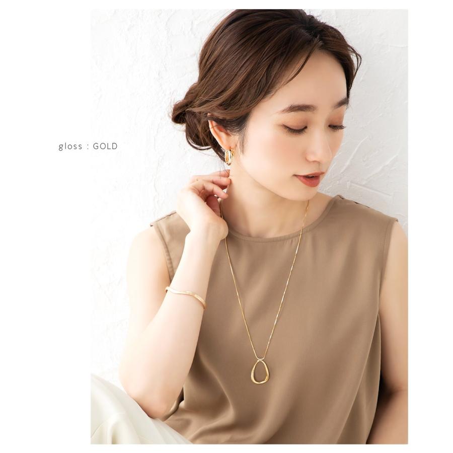 【最大30％OFF×全品送料無料】金属アレルギー対応 ロングネックレス ニッケルフリー ひねり ねじり 変形 ドロップ オーバル ヴィンテージ調 | Cream dot. | 10
