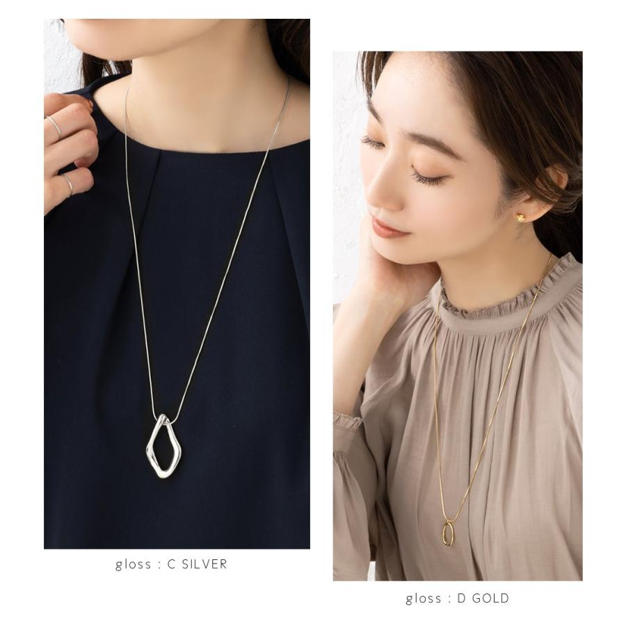 【最大30％OFF×全品送料無料】金属アレルギー対応 ロングネックレス ニッケルフリー ひねり ねじり 変形 ドロップ オーバル ヴィンテージ調 | Cream dot. | 11