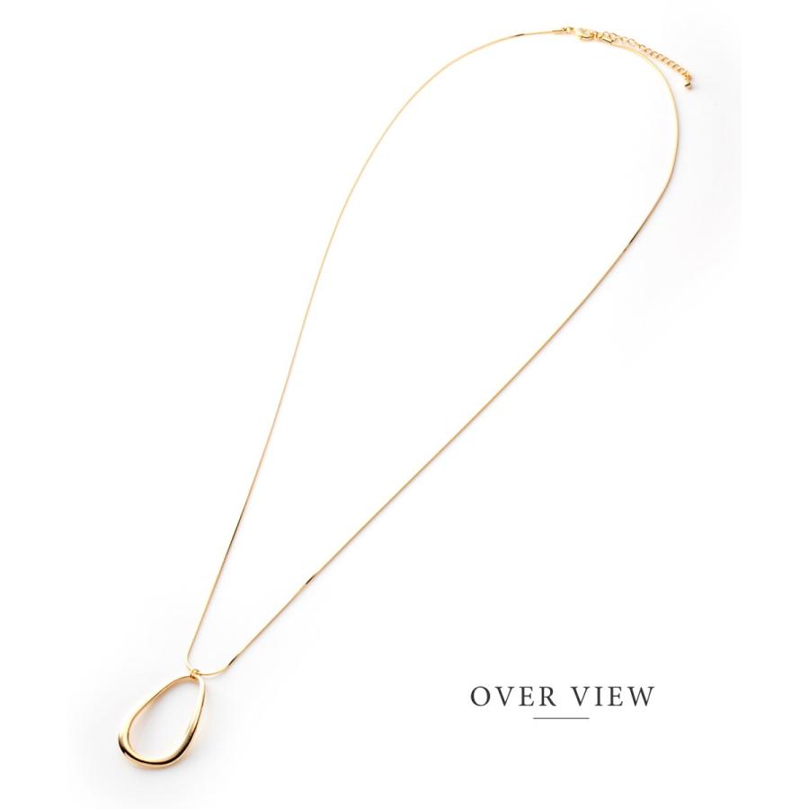 【最大30％OFF×全品送料無料】金属アレルギー対応 ロングネックレス ニッケルフリー ひねり ねじり 変形 ドロップ オーバル ヴィンテージ調 | Cream dot. | 07