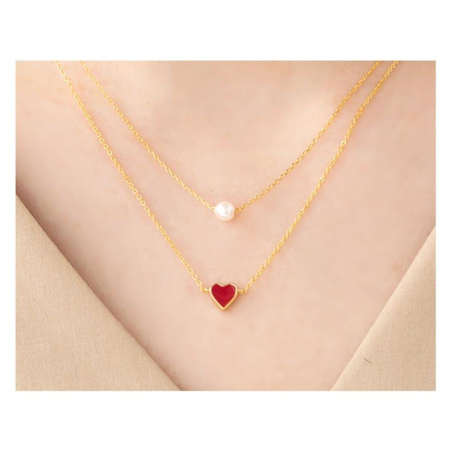 Angelic Pretty ハート ドット ネックレス タグ付き新品未使用 赤 Angelic Pretty ハート ドット ネックレス タグ付き新品未使用 赤