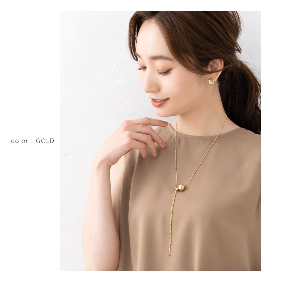 Cream dot. ラリエット ロングネックレス 金属アレルギー ニッケル 